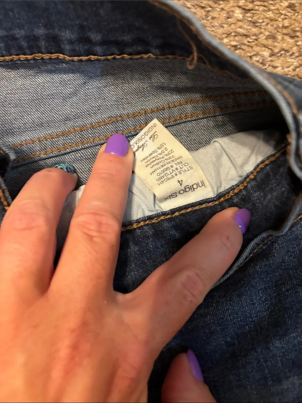 Indigo Raw Hem Blue Denim Jean Shorts
